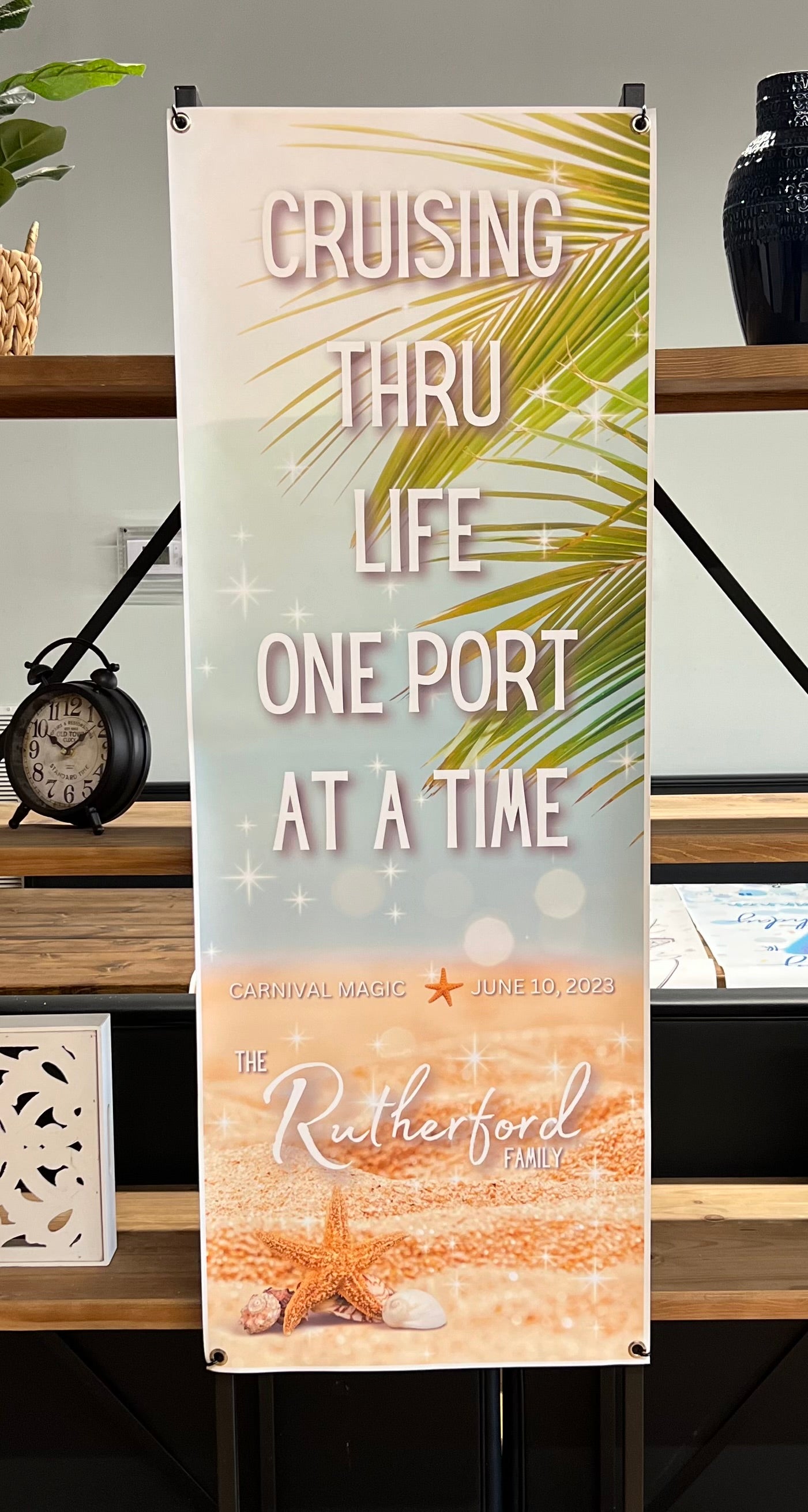 Cruise Life Cruise Cabin Door Banner - One Port at a Time