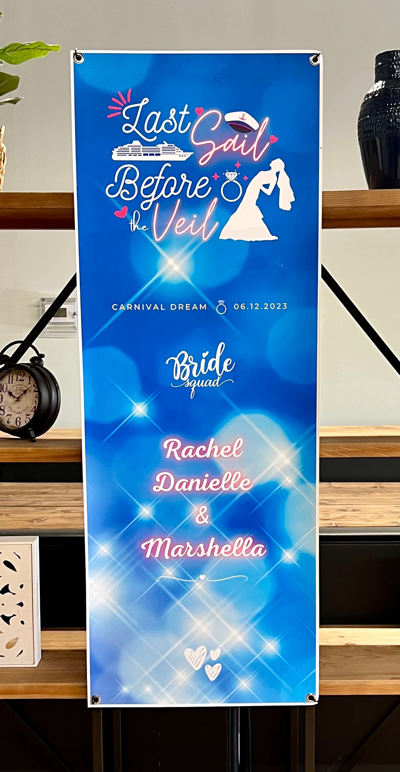 Tying the Knot Cruise Cabin Door Banner - Bachelorette