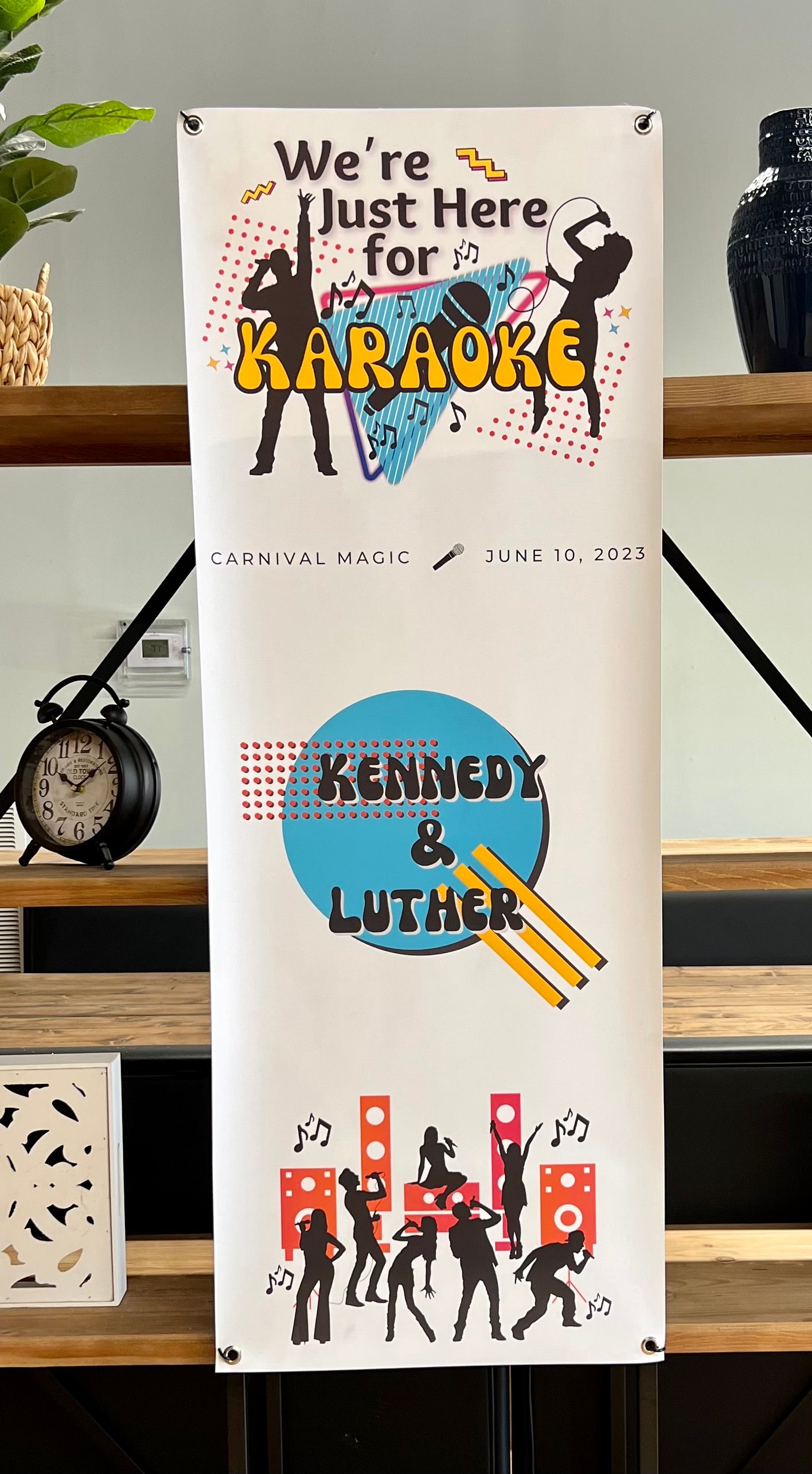 Fun Cruise Cabin Door Banner - Just Here for Karaoke